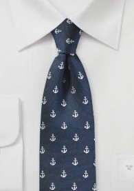 Krawatte Anker-Muster marineblau