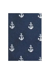 Krawatte Jungens Anker-Motiv marineblau