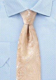 Krawatte Jungens Paisley-Motiv beige