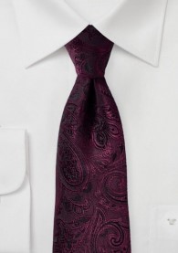 Krawatte Kinder Paisley-Motiv violett