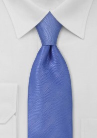 Krawatte mittelblau einfarbig Streifenstruktur