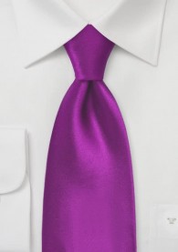 Unifarbene Seiden-Krawatte  purpur