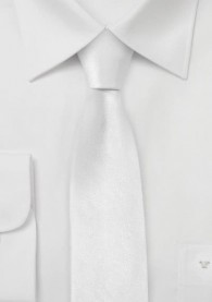 Limoges Schmale Krawatte in reinem weiß