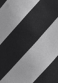 Krawatte Streifen schwarz silber