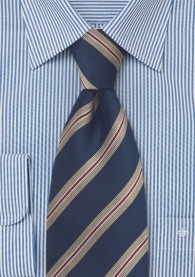 Klassische Regiments-Krawatte in Marineblau