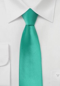 schmale Krawatte unifarben türkisgrün