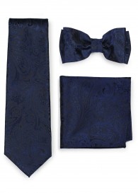 Set: Krawatte, Herrenschleife, Ziertuch Paisley