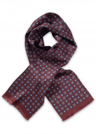 Krawattenschal breit Ornament-Design bordeaux