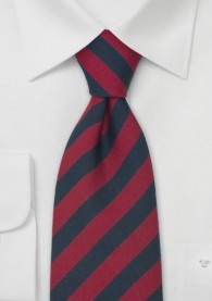 XXL-Krawatte kaminrot navyblau