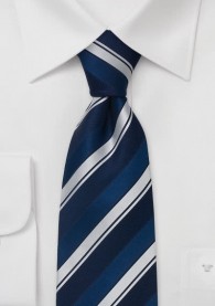 XXL-Krawatte blau silber