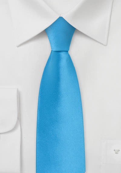Schmale Krawatte unifarben hellblau