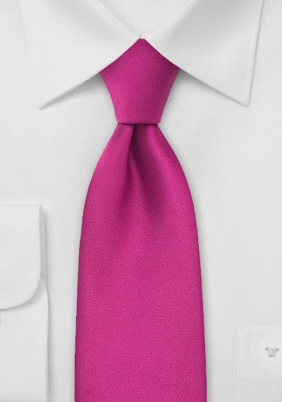 XXL-Krawatte magenta-rot einfarbig