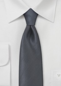Krawatte anthrazit schmal  einfarbig