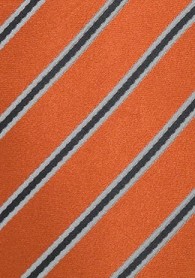 Gestreifte Krawatte orange schwarz
