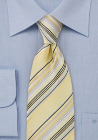 Krawatte Streifendessin gelb