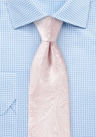 XXL-Krawatte Paisleymotiv blush