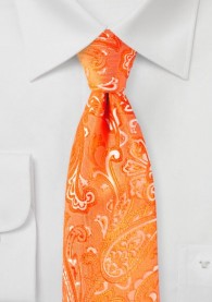XXL-Krawatte Paisley-Motiv kupfer-orange