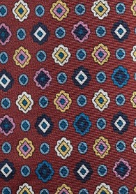 Seiden-Krawatte Ornamenturen weinrot