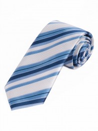 Krawatte XXL  raffiniertes Streifen-Dessin weiß
