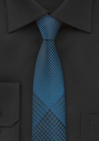 Krawatte schlank Gitter-Oberfläche dunkeltürkis