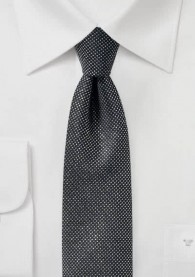 Glitzer-Krawatte schwarz altsilbern
