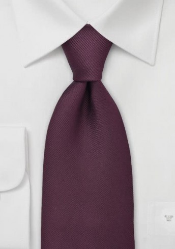 Krawatte Luxury bordeaux Ripsstruktur