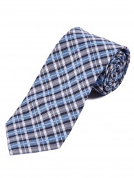 Krawatte Glencheckmuster weiß hellblau