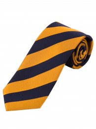 Krawatte schlank Streifendesign dunkelblau