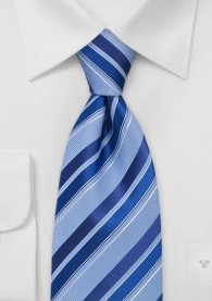 Krawatte Streifendessin Eisblau Kobaltblau