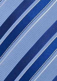 Krawatte Streifenmuster Himmelblau Königsblau