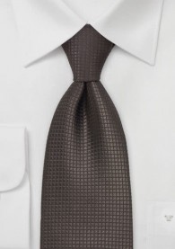 Krawatte Mokka Gittermuster