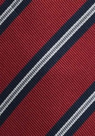 Klassische Regiments-Krawatte XXL in Mittelrot