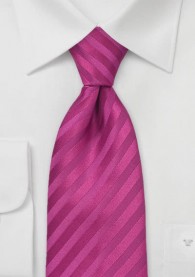 Mikrofaser-Krawatte unifarben purple Streifen