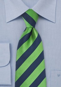 Krawatte dunkelblau grün Streifenmuster