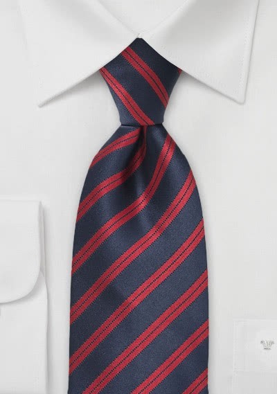 Krawatte rot dunkelblau italienisches
