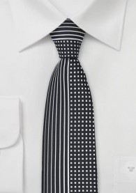 Krawatte geteiltes Pattern tiefschwarz