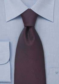 Krawatte geriffelte Struktur bordeaux