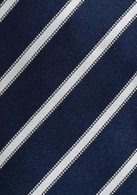 Krawatte nachtblau Streifendessin