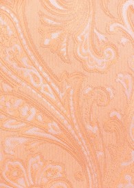 Fliege mit  Kavaliertuch Paisley-Motiv apricot