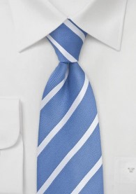 Krawatte Streifendessin zart eisblau perlweiß
