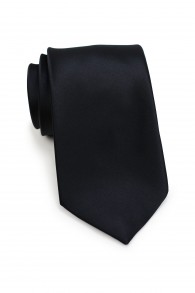 Schwarze XXL-Krawatte mit Satinglanz