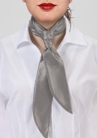 Krawatte für Damen silber einfarbig