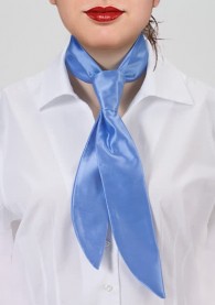Damen-Servicekrawatte blassblau einfarbig