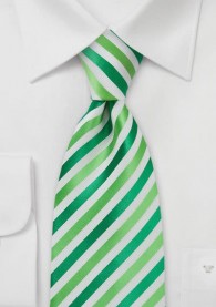 Kinder-Krawatte Mikrofaser Streifen Hellgrün...