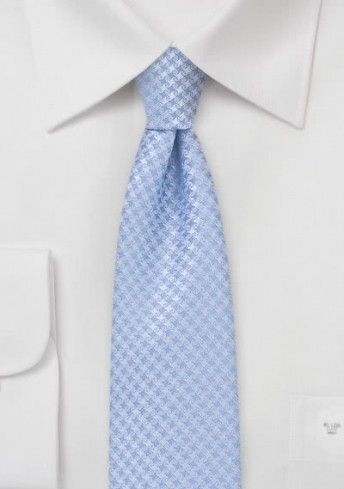 Krawatte schmal geformt Gitter-Oberfläche taubenblau