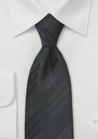 Krawatte traditionell gestreift tintenschwarz