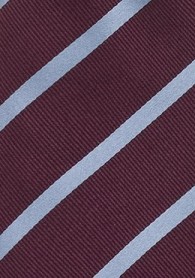 Clip-Krawatte Streifen hellblau aubergine