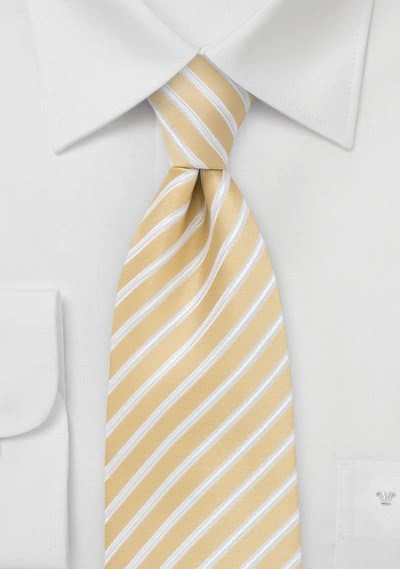 Krawatte Streifendesign hellgelb