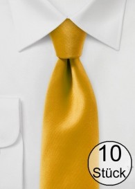 Modische Krawatte unifarben gelborange -