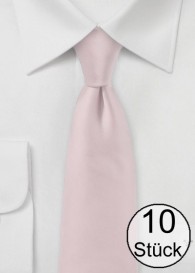Modische Krawatte einfarbig blush-rosa -